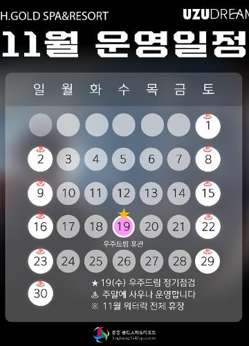 11월 운영일정